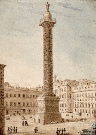 La colonna di Marco Aurelio, Roma da Victor Jean Nicolle